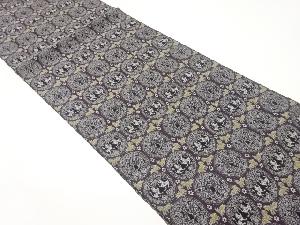 本場筑前博多向かい鳥獣に丸文・小花模様織出し名古屋帯